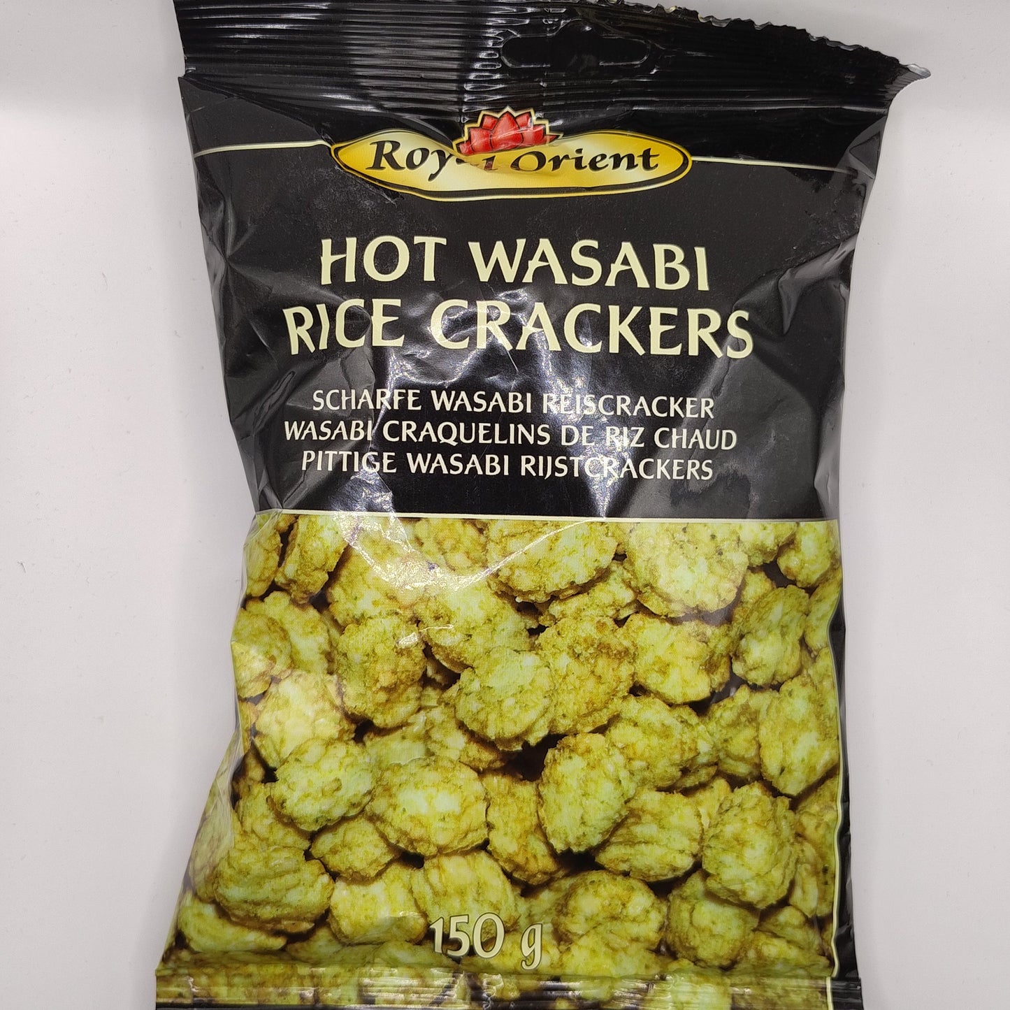 Hot wasabi rice crackers