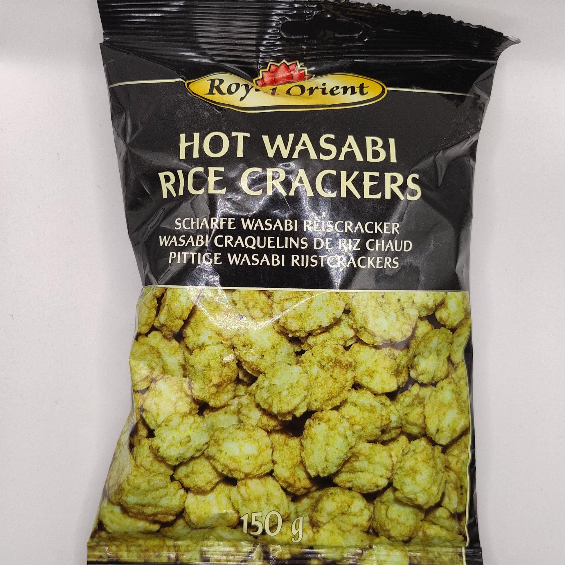 Hot wasabi rice crackers